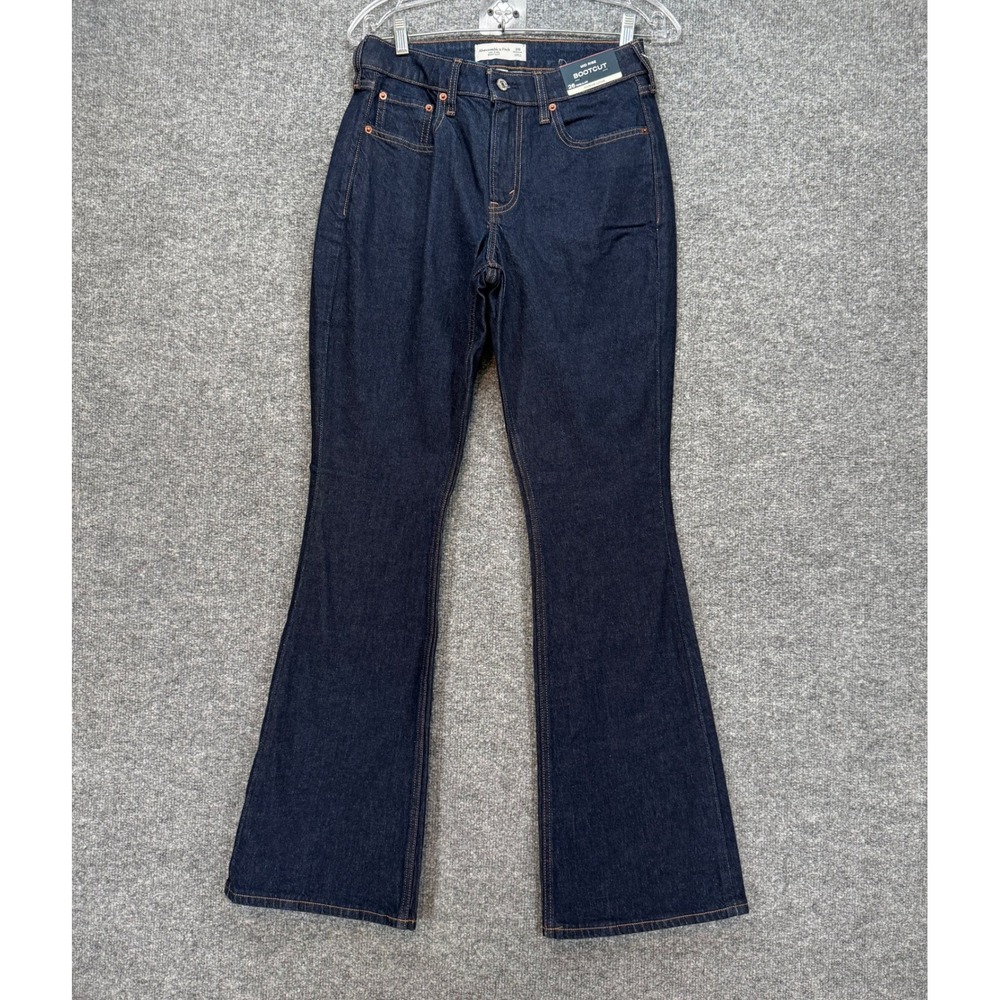 Abercrombie & Fitch Bootcut Jeans Womens 26 Dark Wash Curve Love Mid Rise NEW